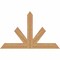 Ekena Millwork Saratoga Timber Gable Bracket, Western Red Cedar, 60"W x 38"H x 1 1/2"D x 5 1/2"F, 15/12 Pitch GBW060X38X0206SAR00SWR - alternate 1
